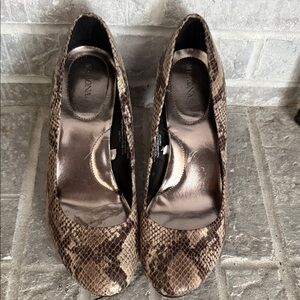 Merona Brown Snakeskin Heels